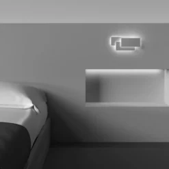 LED-seinävalaisin Trame, kulmikas