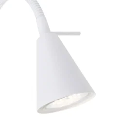 LED-seinävalaisin Tusa, valkoinen, metalli, 45 cm, joustava varsi