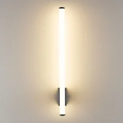 LED-seinävalaisin VINA UP M, musta, korkeus 60 cm, IP44, CCT