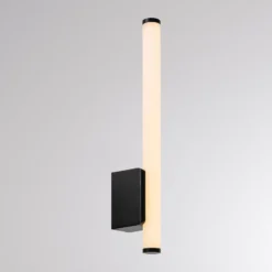 LED-seinävalaisin VINA UP S, musta, korkeus 40 cm, IP44, CCT