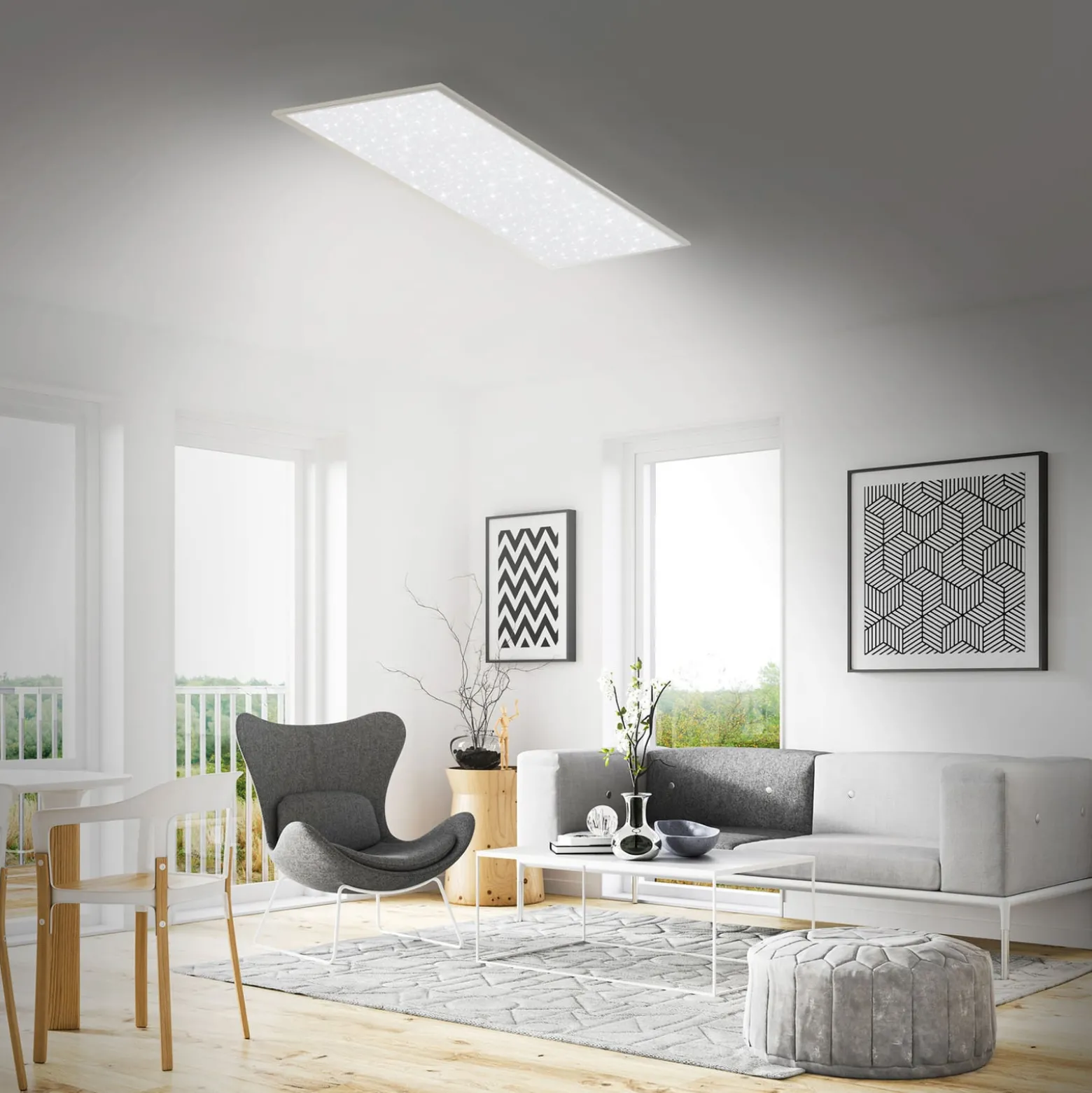 LED-tähtitaivas-paneeli Pallas CCT, 100 x 25 cm