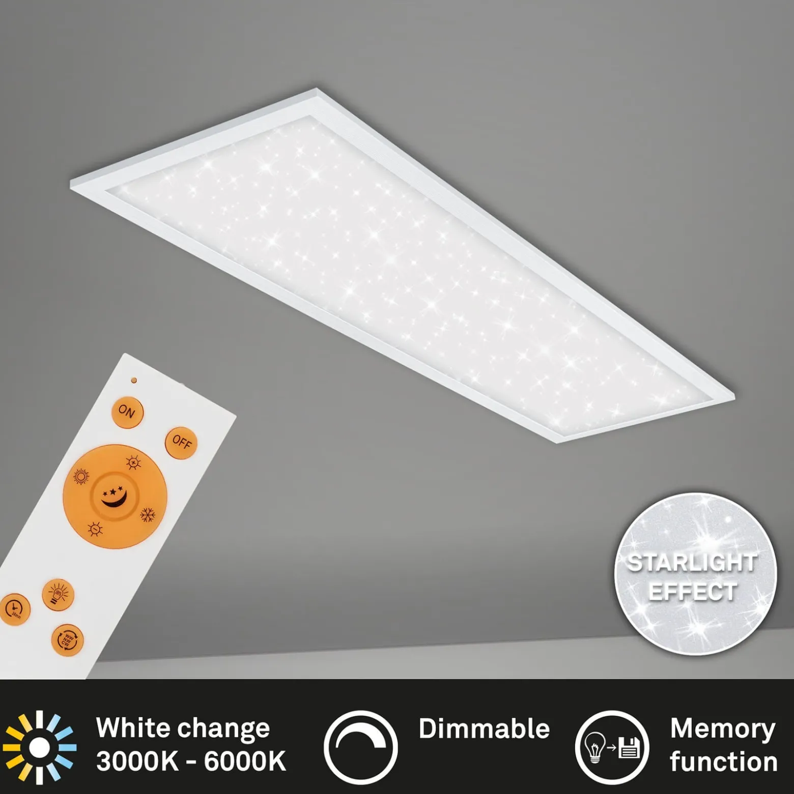 LED-tähtitaivas-paneeli Pallas CCT, 100 x 25 cm