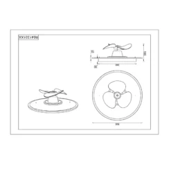 LED-tuuletin Nybro, valkoinen, DC, hiljainen, Ø 50 cm, CCT, kaukosäädin