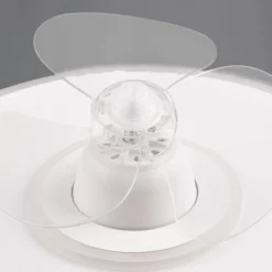 LED-tuuletin Nybro, valkoinen, DC, hiljainen, Ø 50 cm, CCT, kaukosäädin