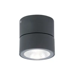 LED-ulkokattokohdevalo Andria, tummanharmaa, Ø 9 cm, metalli