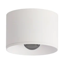LED-ulkokattospotti S132, Ø 8 cm, hiekanvalkoinen