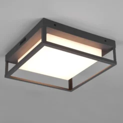 LED ulkokattovalaisin Witham IP54, CCT, antrasiittipunainen