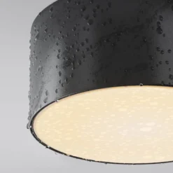 LED-ulkokattovalaisin Zon, musta, Ø 12 cm, 3 000 K metalli
