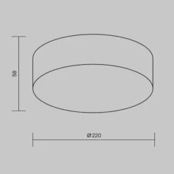 LED-ulkokattovalaisin Zon, musta, Ø 22 cm, 3 000 K metalli