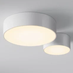 LED-ulkokattovalaisin Zon, valkoinen, Ø 22 cm, 3 000 K, metalli