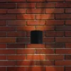 LED-ulkoseinälamppu ALECTO, musta, korkeus 10 cm, IP54 ylös/alas