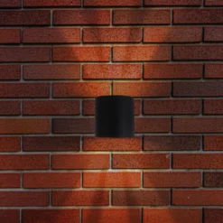 LED-ulkoseinälamppu ALECTO, musta, korkeus 10 cm, IP54 ylös/alas