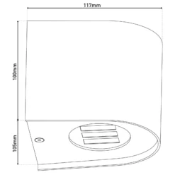 LED-ulkoseinälamppu ALECTO, musta, korkeus 10 cm, IP54 ylös/alas