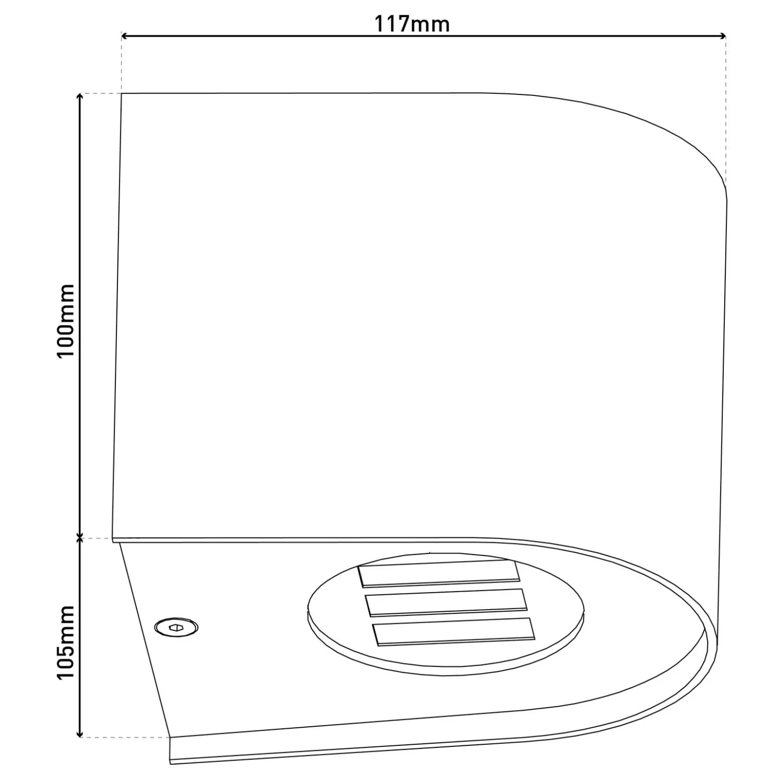 LED-ulkoseinälamppu ALECTO, musta, korkeus 10 cm, IP54 ylös/alas