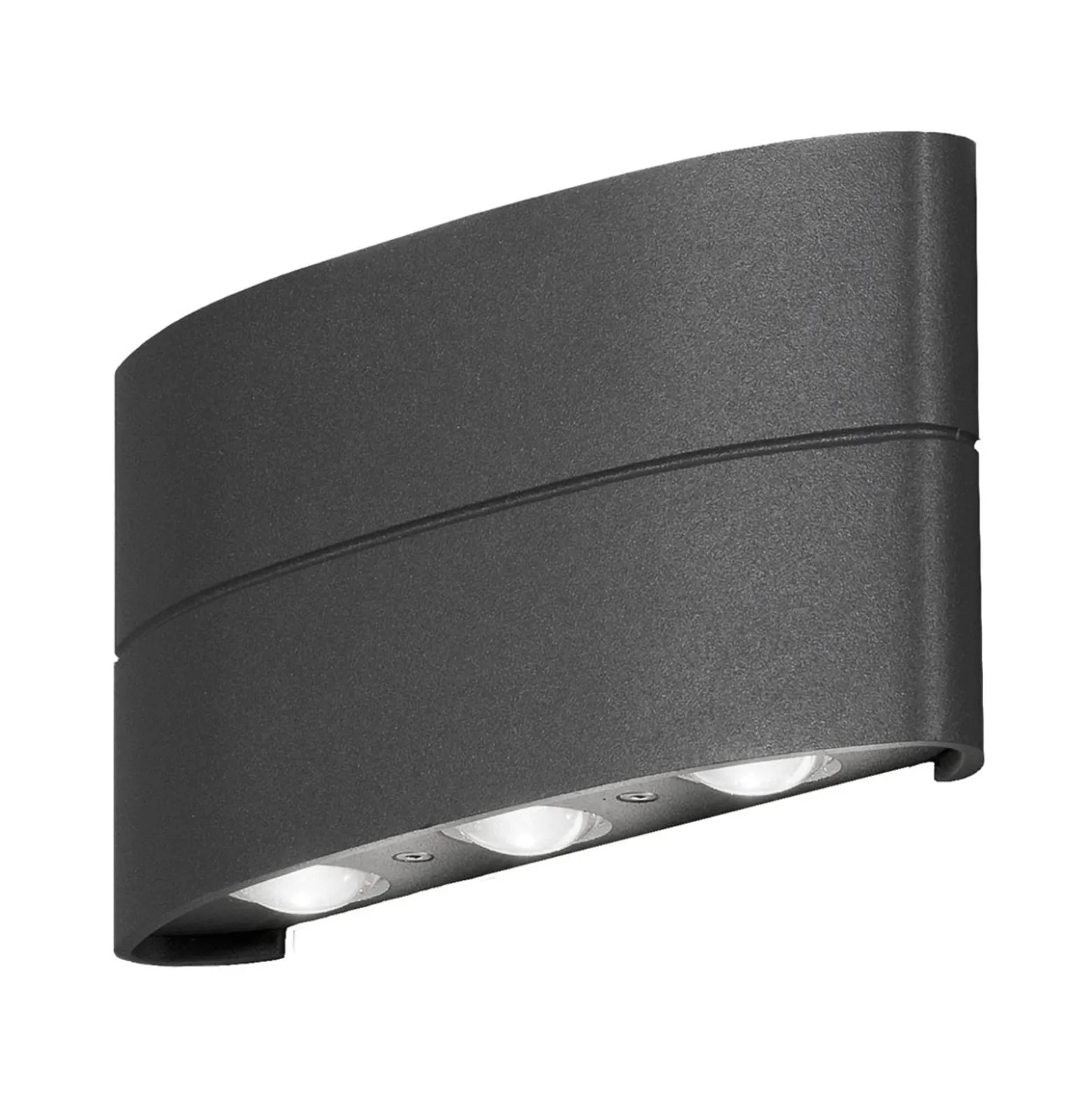 LED-ulkoseinälamppu, antrasiitti, 6-lamppuinen