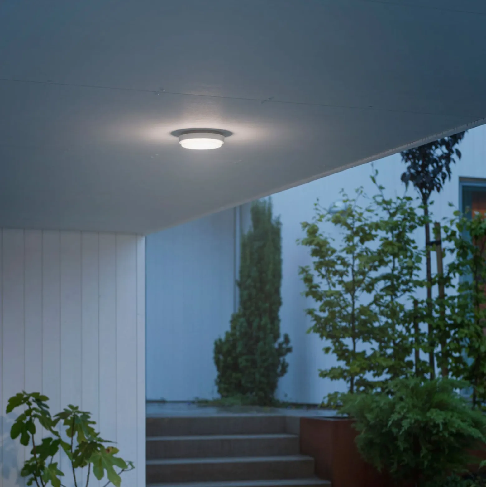 LED-ulkoseinälamppu Cesena, pyöreä