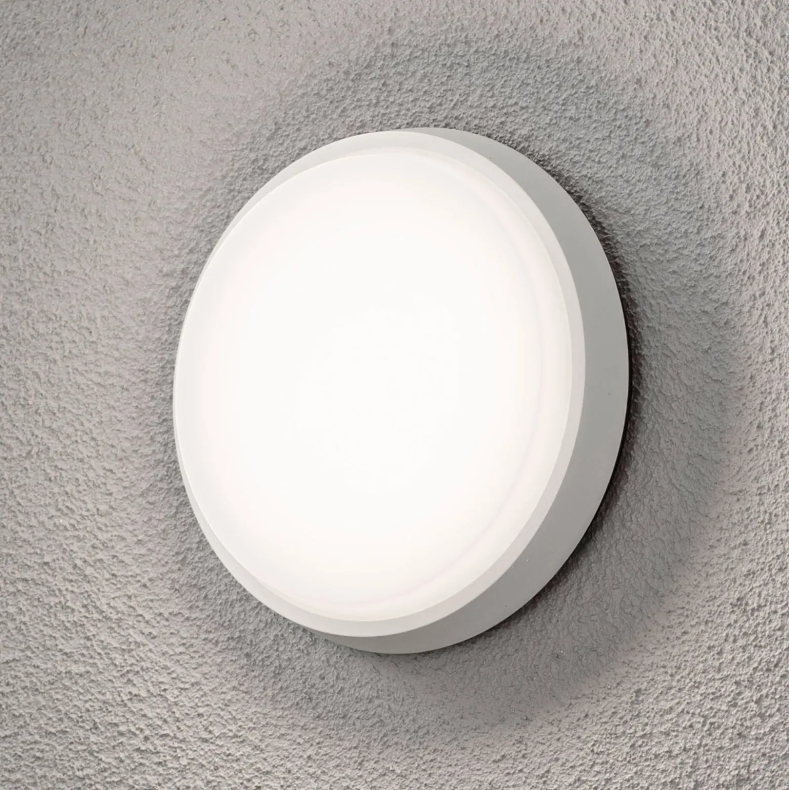 LED-ulkoseinälamppu Cesena, pyöreä