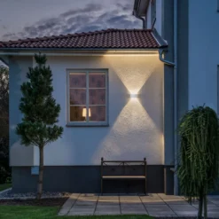 LED-ulkoseinälamppu Chieri, valkoinen 6-lamppuinen