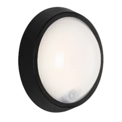 LED-ulkoseinälamppu Helsinki tunnistin IP44, musta