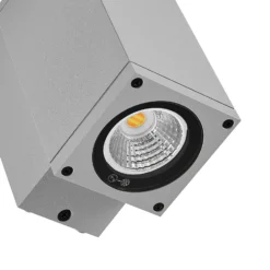 LED-ulkoseinälamppu ShoreLine Pro Square, vaaleanharmaa, 830/840