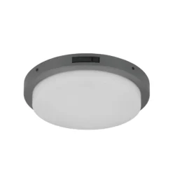LED-ulkoseinävalaisin Bermejo, pyöreä, anturi, CCT, antrasiitti