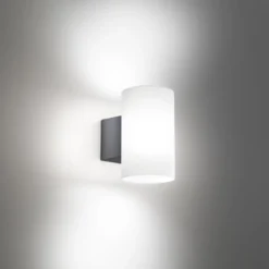 LED-ulkoseinävalaisin Bianca, tummanharmaa, muovia