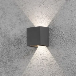 LED-ulkoseinävalaisin Cremona 13 cm, antrasiitti