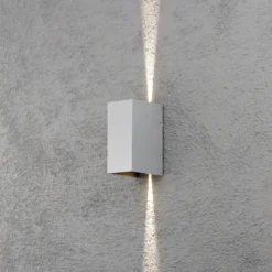 LED-ulkoseinävalaisin Cremona 8 cm harmaa