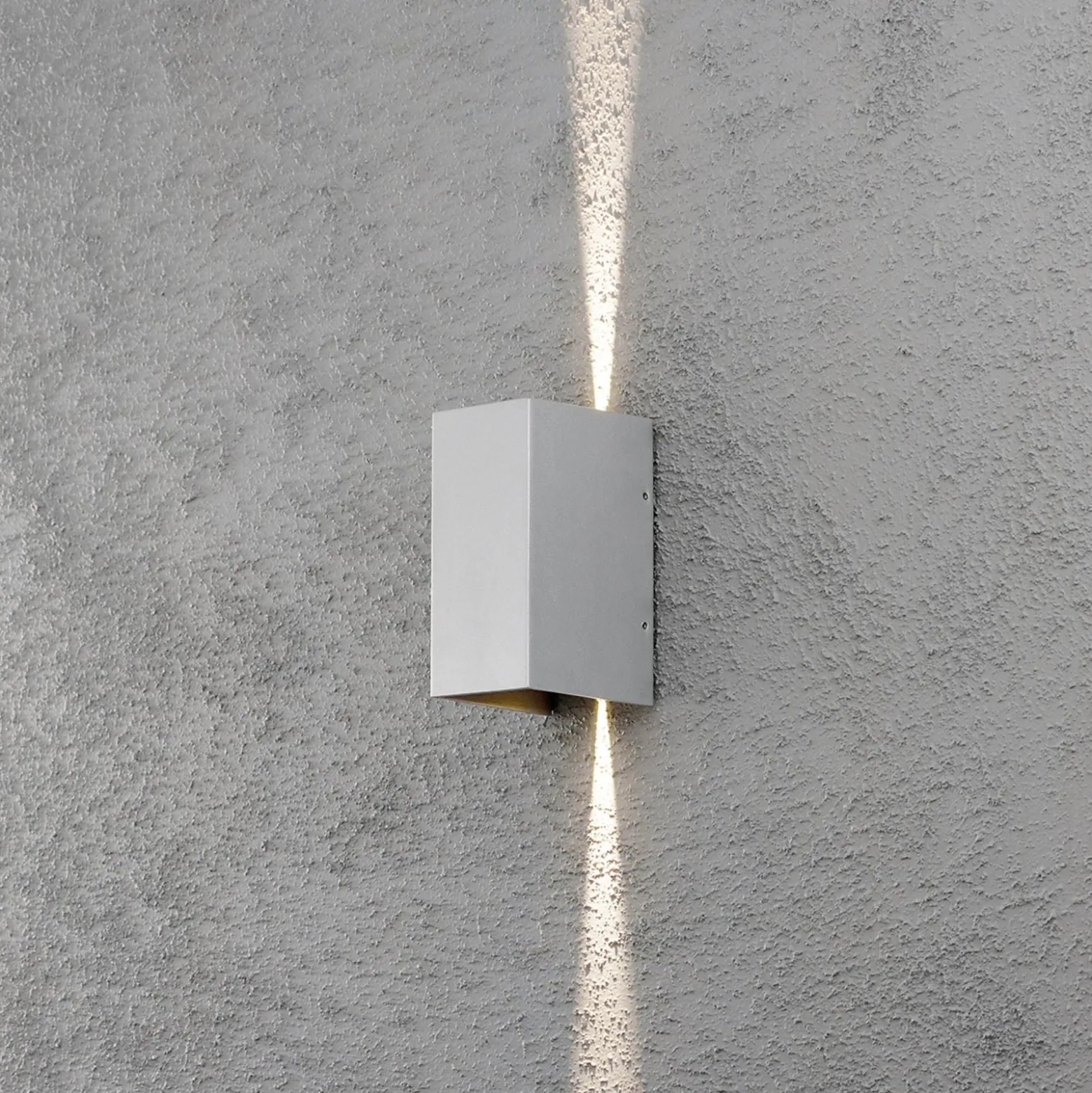 LED-ulkoseinävalaisin Cremona 8 cm harmaa