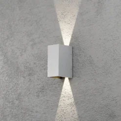 LED-ulkoseinävalaisin Cremona 8 cm harmaa