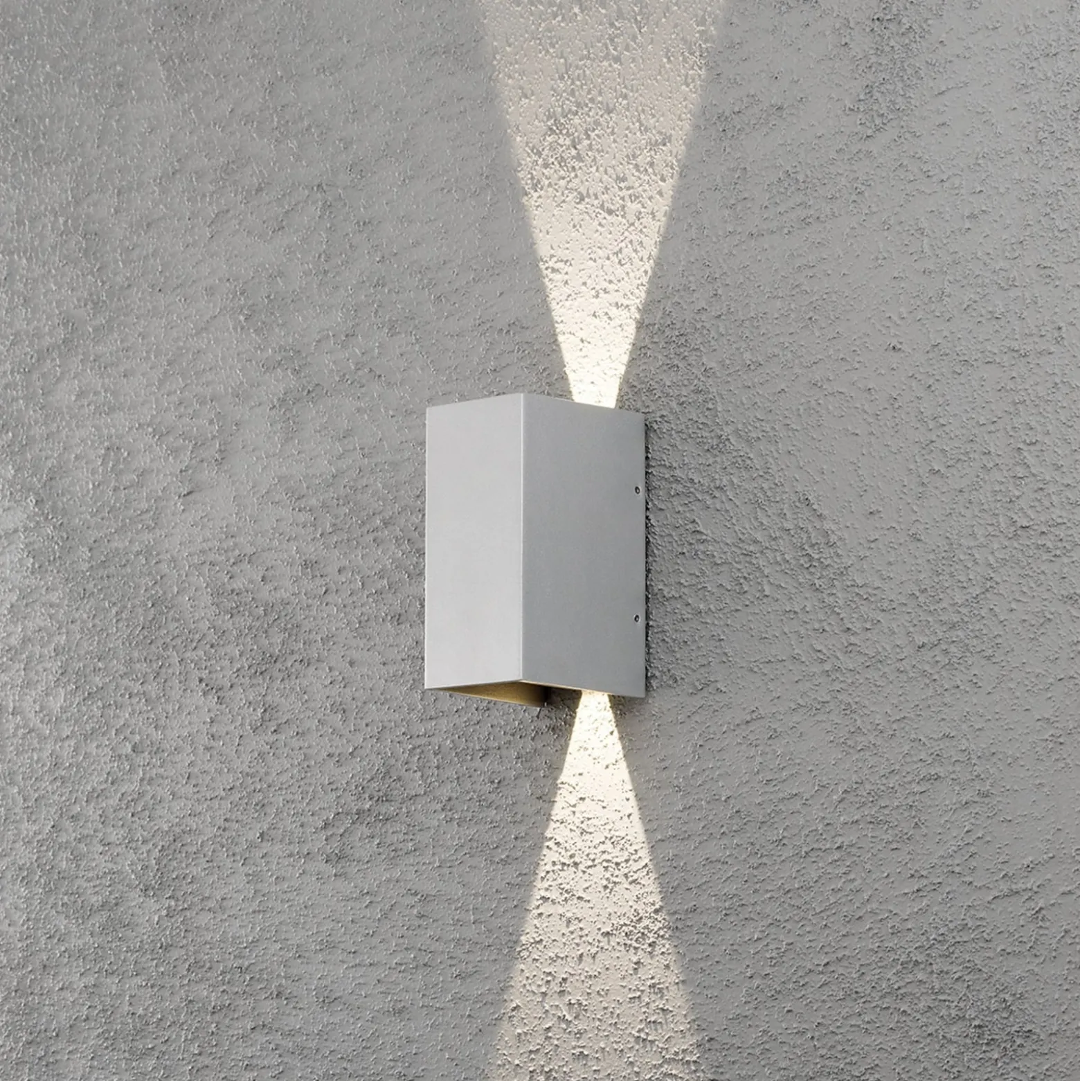 LED-ulkoseinävalaisin Cremona 8 cm harmaa