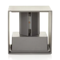 LED-ulkoseinävalaisin Cube, antrasiitti, metalli, 10 cm, ylös/alas