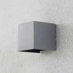LED-ulkoseinävalaisin Cube, antrasiitti, metalli, 10 cm, ylös/alas