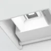 LED-ulkoseinävalaisin Cube, valkoinen, metalli, 10 cm, ylös/alas
