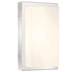 LED-ulkoseinävalaisin Julea, ruostumaton teräs, lasi, liiketunnistin
