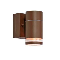 LED-ulkoseinävalaisin Luno, ruskea, 1-lamppuinen, IP65, himmennettävä.