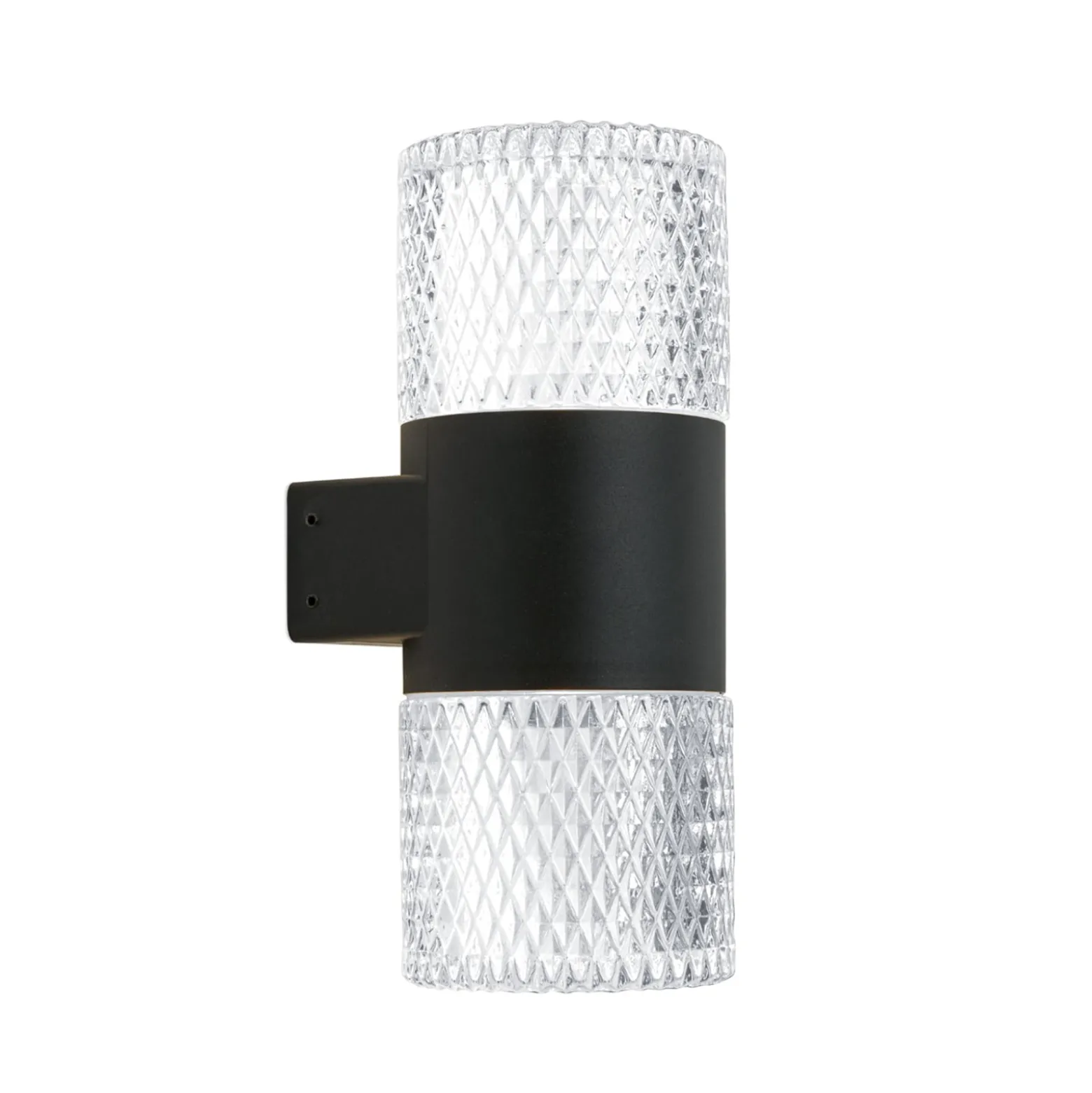 LED-ulkoseinävalaisin Mondo, musta, korkeus 20,4 cm, alumiini, 2-valo.