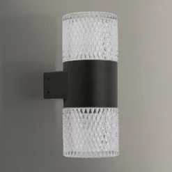 LED-ulkoseinävalaisin Mondo, musta, korkeus 20,4 cm, alumiini, 2-valo.
