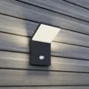 LED-ulkoseinävalaisin Nevio, metalli, antrasiitti, tunnistin