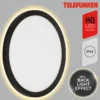 LED-ulkoseinävalaisin Nizza, Ø 28cm, musta 4,000K