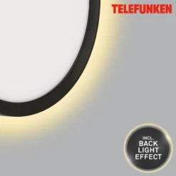 LED-ulkoseinävalaisin Nizza, Ø 28cm, musta 4,000K