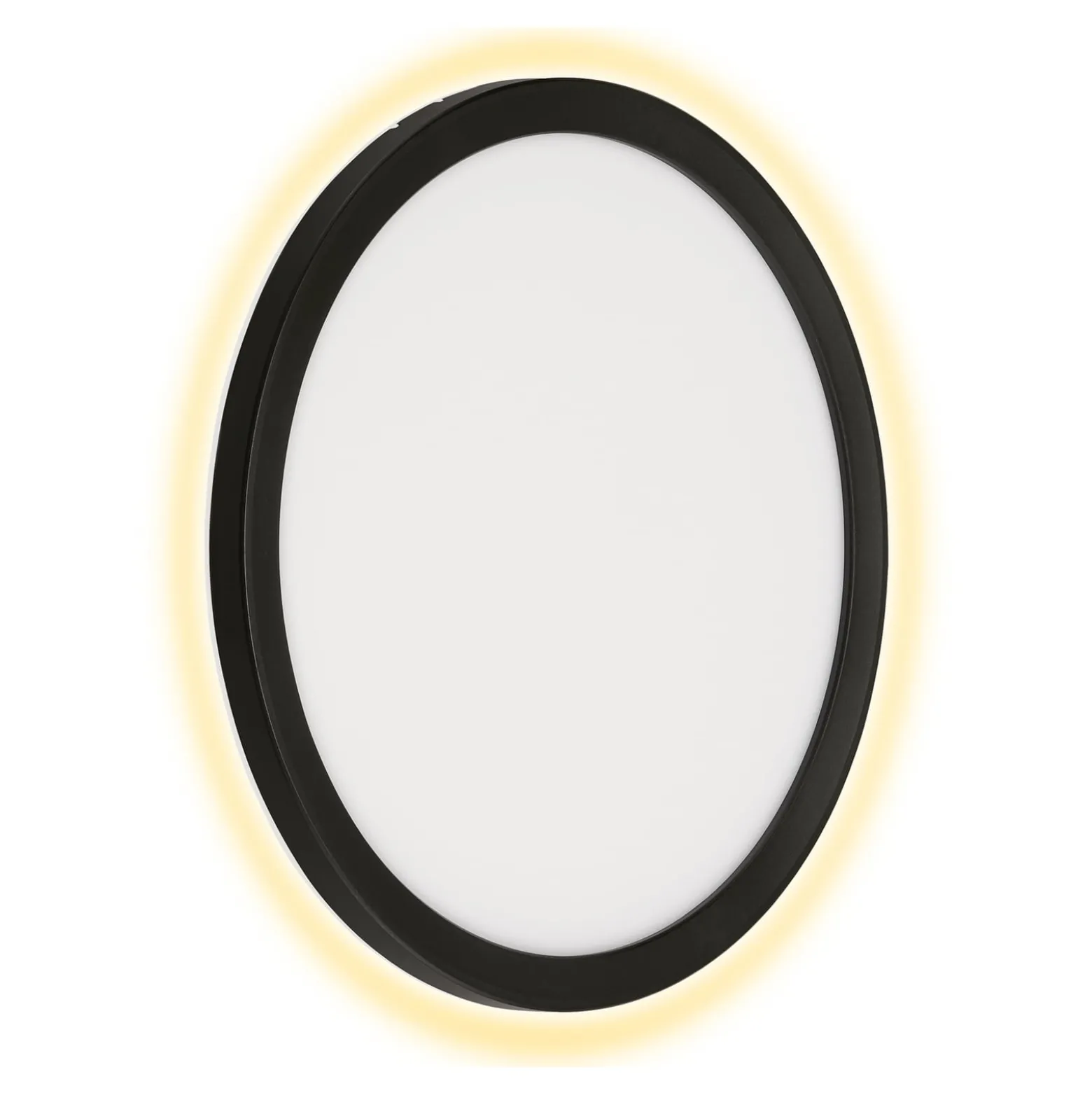 LED-ulkoseinävalaisin Nizza, Ø 28cm, musta 4,000K