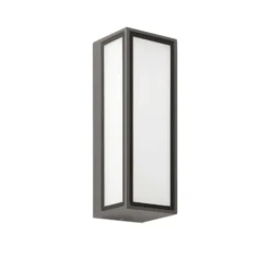 LED-ulkoseinävalaisin Pivot, tummanharmaa, alumiini, leveys 8,6 cm