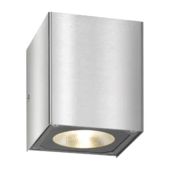 LED-ulkoseinävalaisin 5026, ruostumaton teräs, 11 cm, IP54, ylös/alas