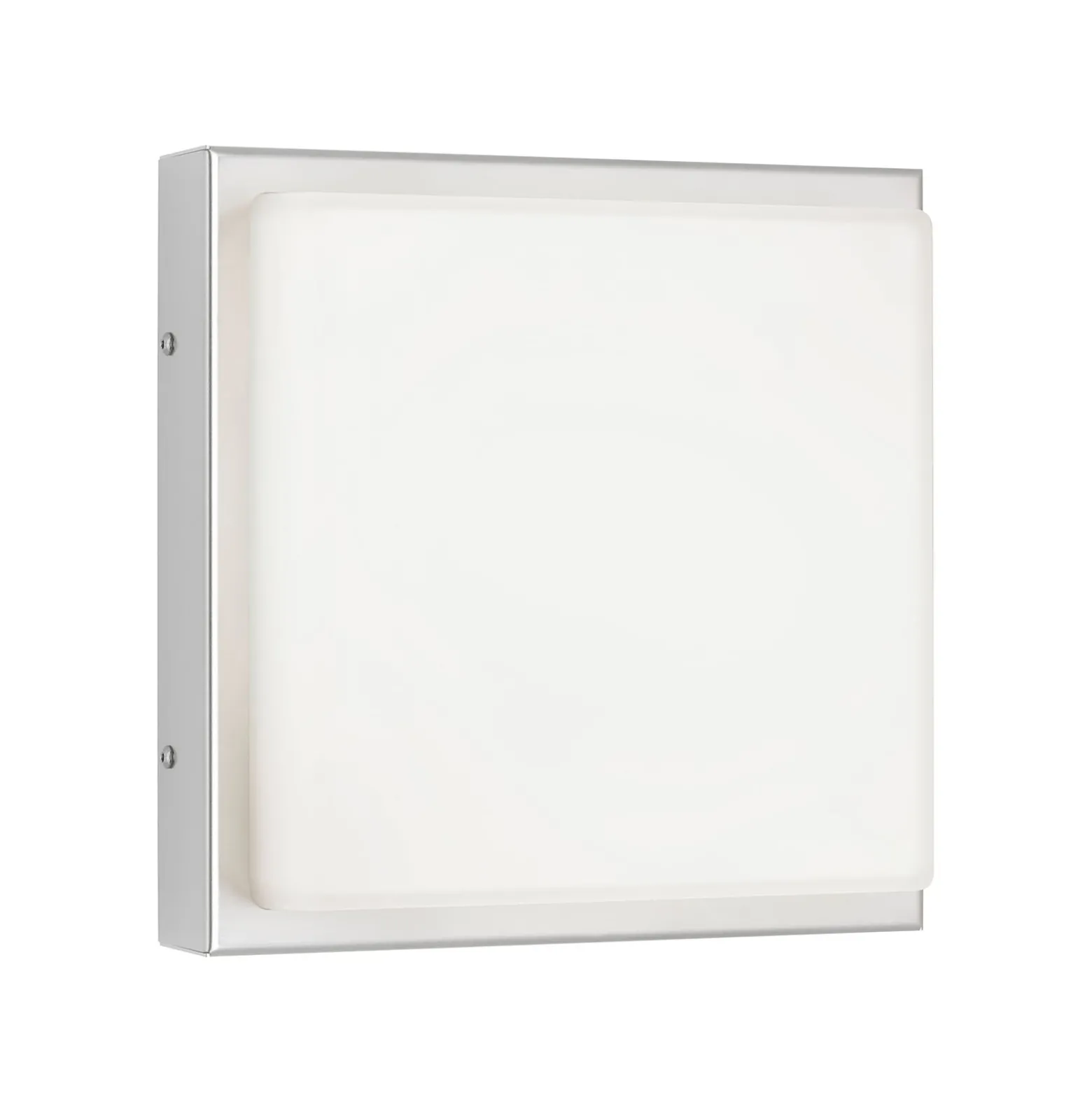 LED-ulkoseinävalaisin 046, ruostumaton teräs, lasi, 25 x 25 cm