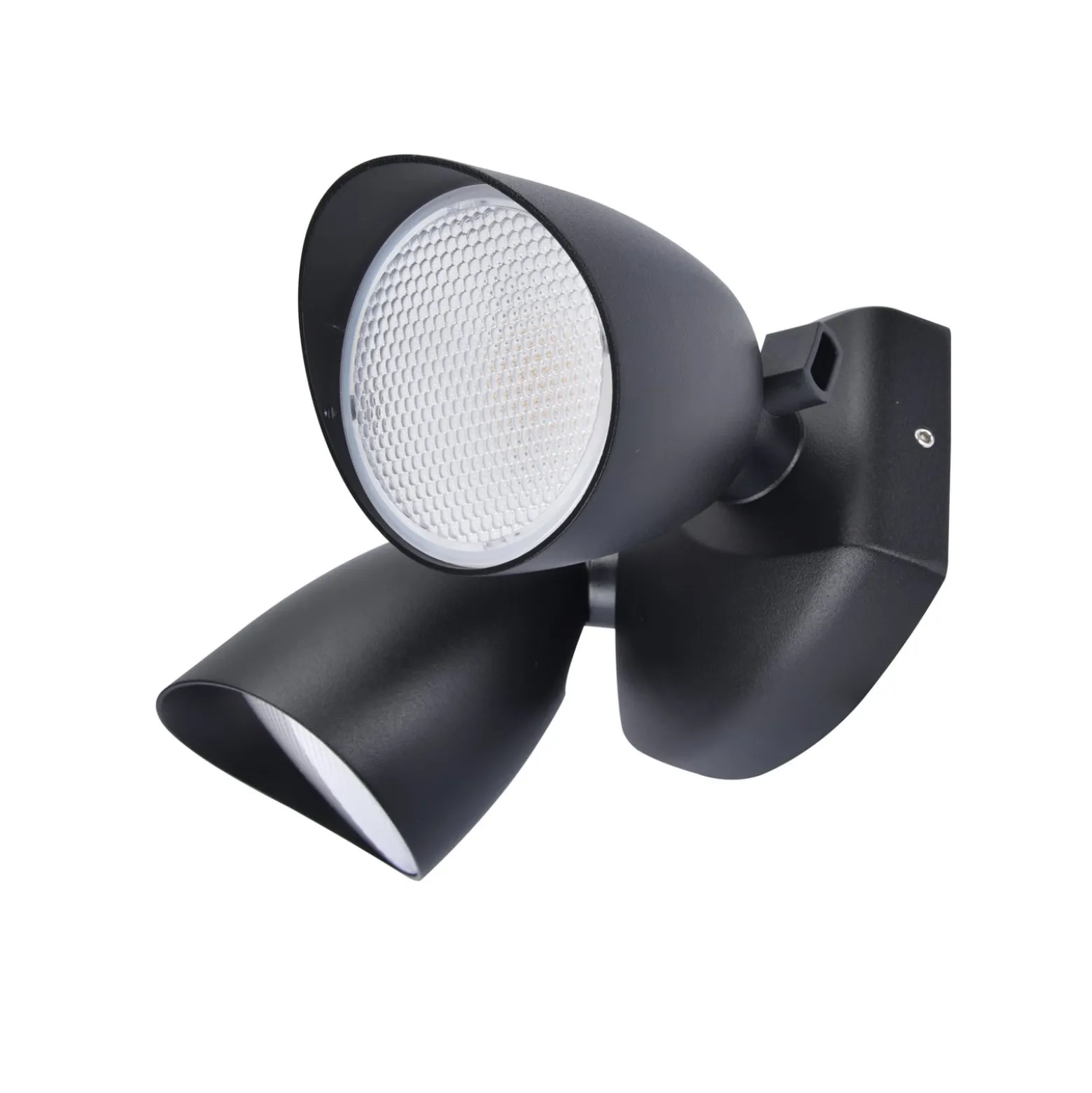 LED-ulkoseinävalaisin SHRIMP, musta, 20 W, 2-lamppuinen, IP54
