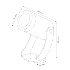 LED-ulkovalaisin 1440LED, hopea, 90°