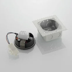 LED upotettava seinävalaisin Pordis, IP65, pyöreä