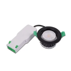 LED upotettava valaisin Eco R 68, musta, Ø 9 cm metalli IP65 CCT