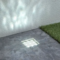 LED upotettu lattiavalaisin Walkover, IP68 8x8cm 8x8cm